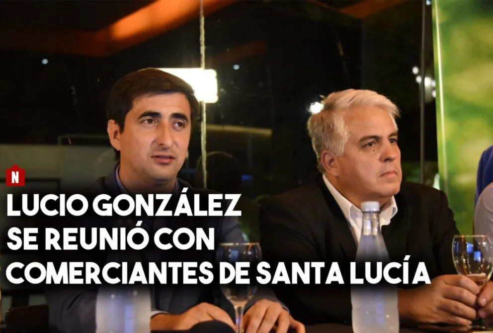 Lucio González se reunió con comerciantes de Santa Lucía