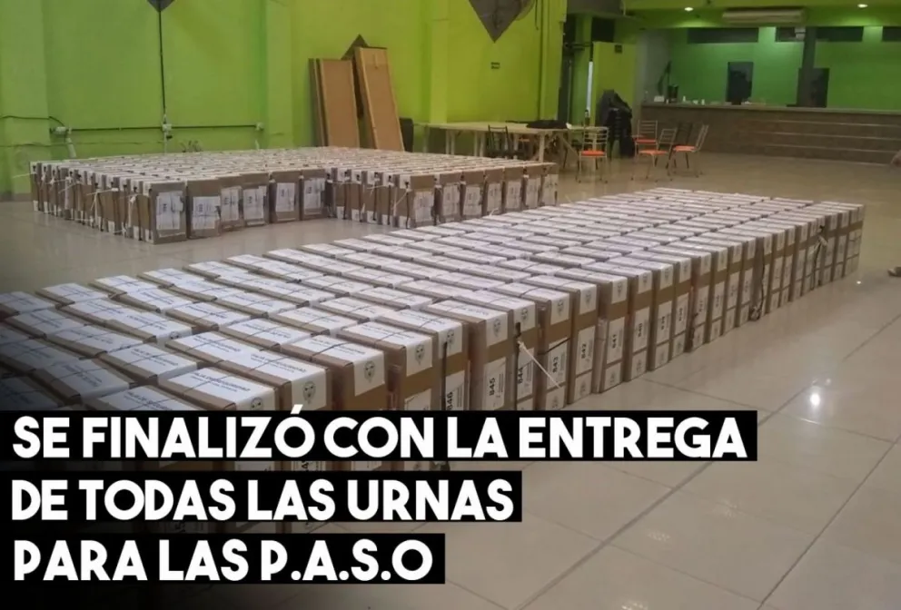 Se entregaron todas las urnas para las P.A.S.O