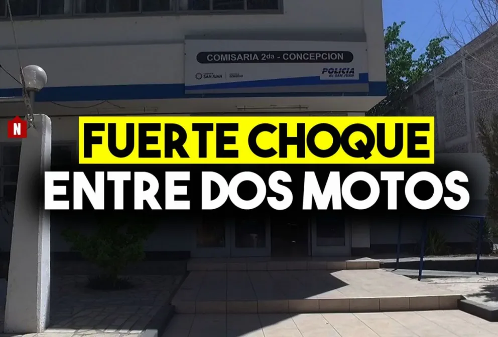 Fuerte choque entre dos motos