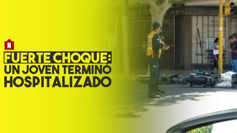 Chocaron dos motociclistas: un joven terminó hospitalizado