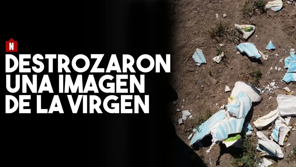 Vándalos destrozaron una imagen de la Virgen en Media Agua