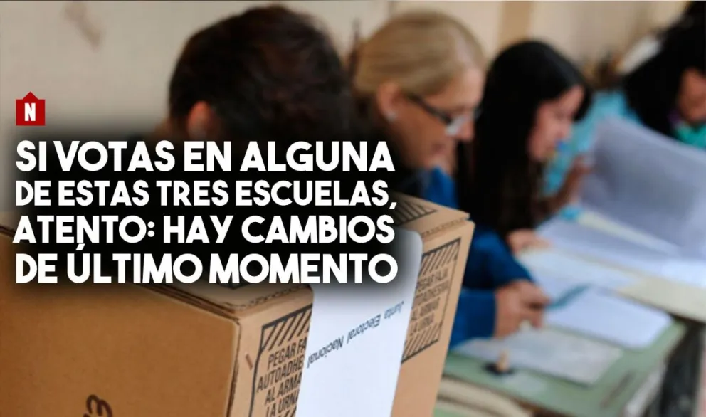 ¿Votas en alguna de estas tres escuelas? Tené en cuenta estas recomendaciones