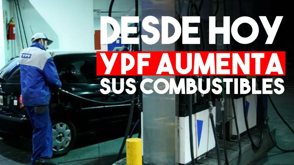 Las tarifas de YPF aumentaron un casi un 5% este domingo