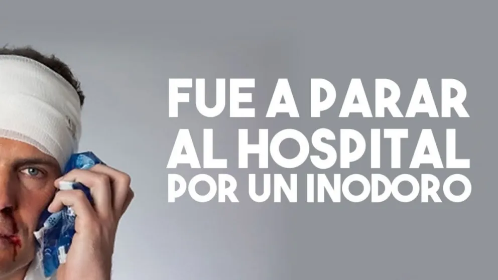 Un fiscal terminó en el hospital por un golpe de un depósito de baño