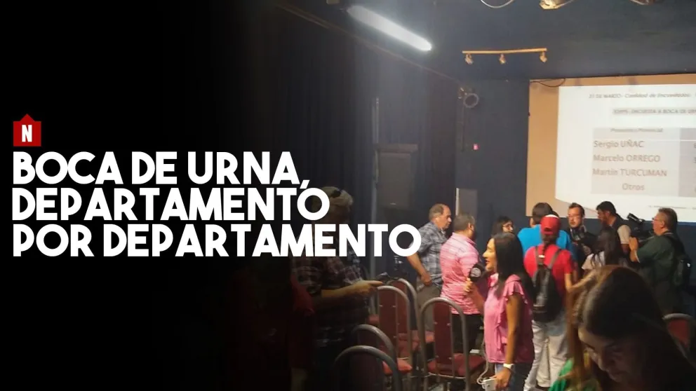 Departamento por departamento: boca de urna