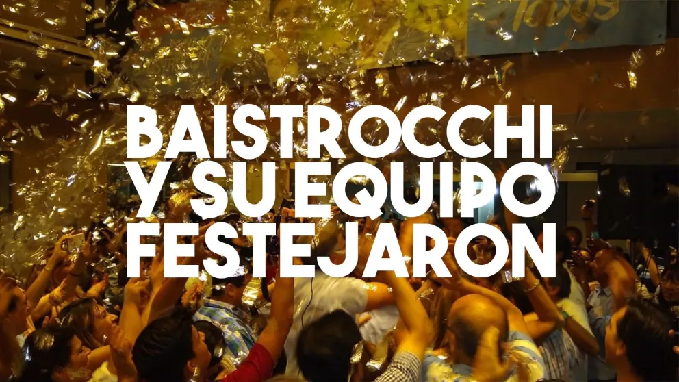Baistrocchi y su equipo festejaron en el búnker