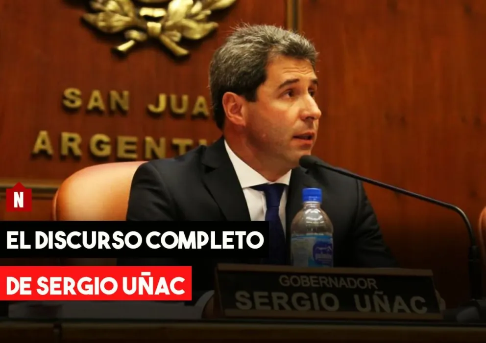 Finalizó el mensaje del gobernador Sergio Uñac. Mirá el discurso completo
