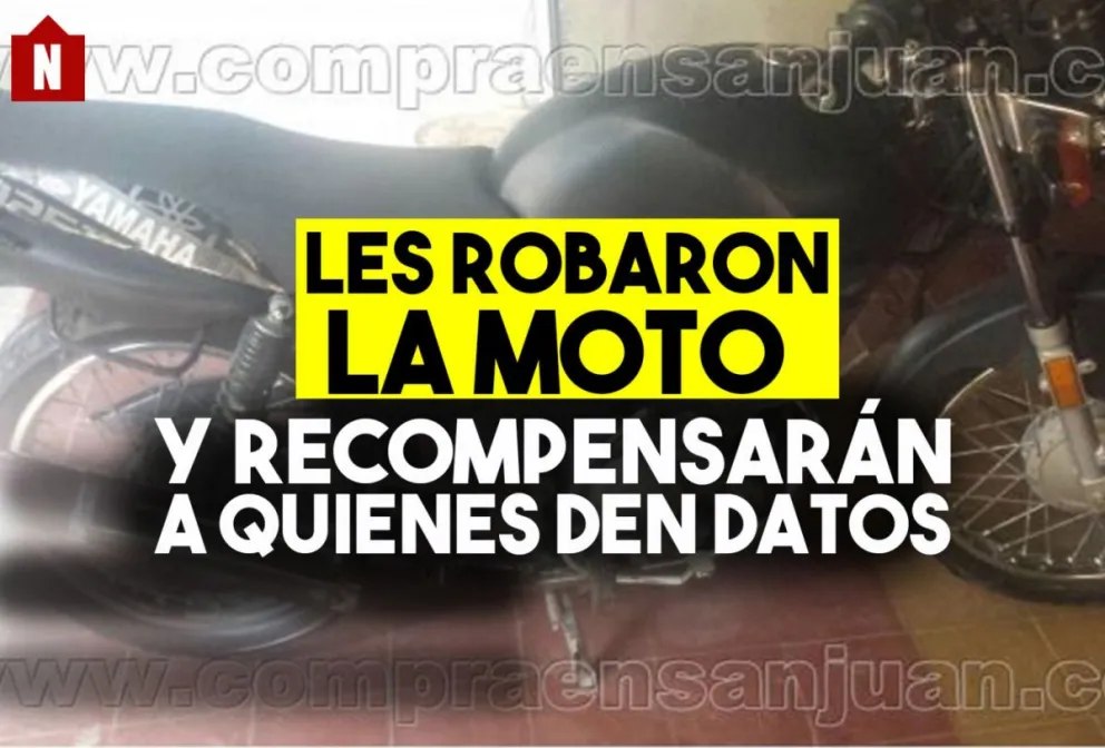 Les robaron la moto y piden ayuda para encontrarla
