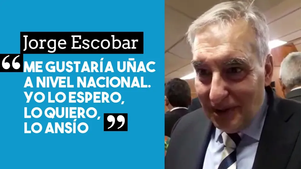 Jorge Escobar: “A mí me gustaría Uñac a nivel nacional. Yo lo quiero, lo espero, lo ansío”