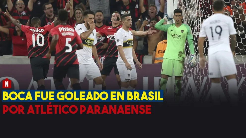 Boca no hizo pie en Brasil y fue goleado por Atlético Paranaense