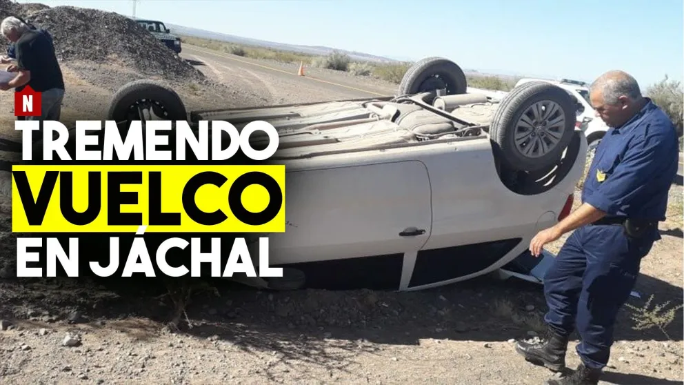 Espectacular vuelco en Jáchal: una mujer se salvó de milagro