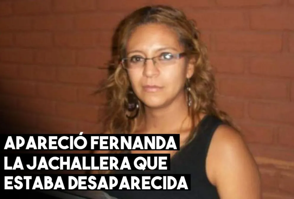 Apareció Fernanda la Jachallera que estaba desaparecida