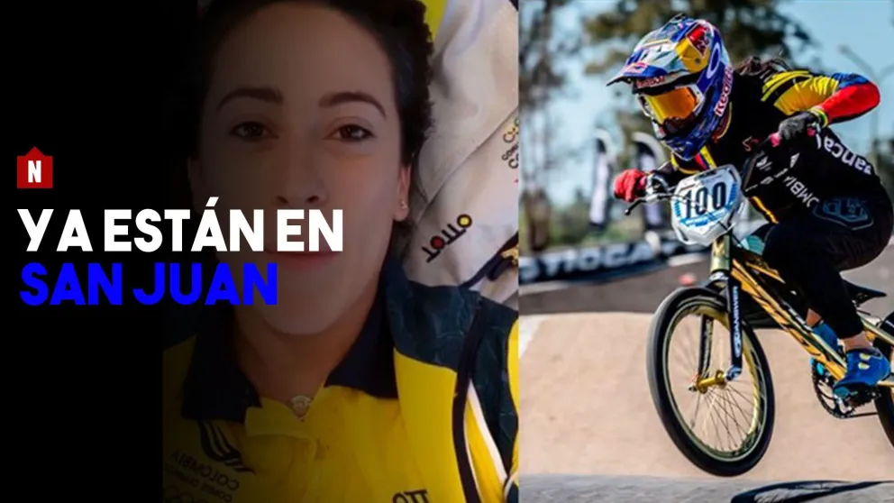 Mariana Pajón y la selección colombiana de BMX finalmente arribaron a San Juan