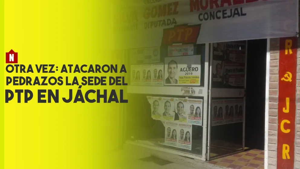 Jáchal: atacaron a pedrazos a un local del PTP