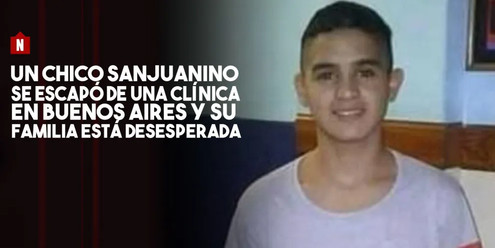 Un joven sanjuanino se fugó de una clínica de rehabilitación en Buenos Aires