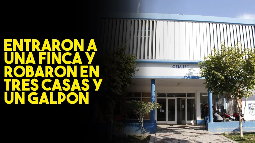 Entraron a una finca y robaron en tres casas y un galpón