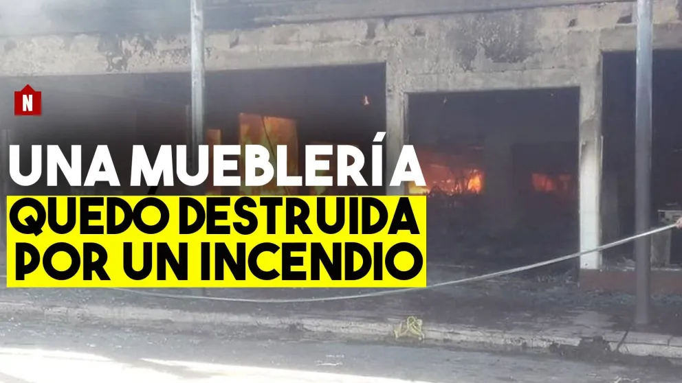 El fuego consumió por completo una mueblería en Valle Fértil