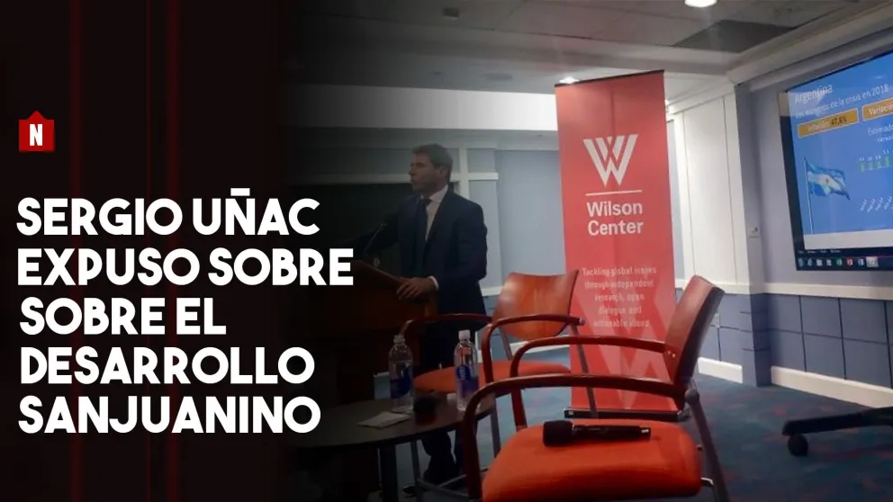 Sergio Uñac brindó una disertación en la ciudad de Washington DC, Estados Unidos
