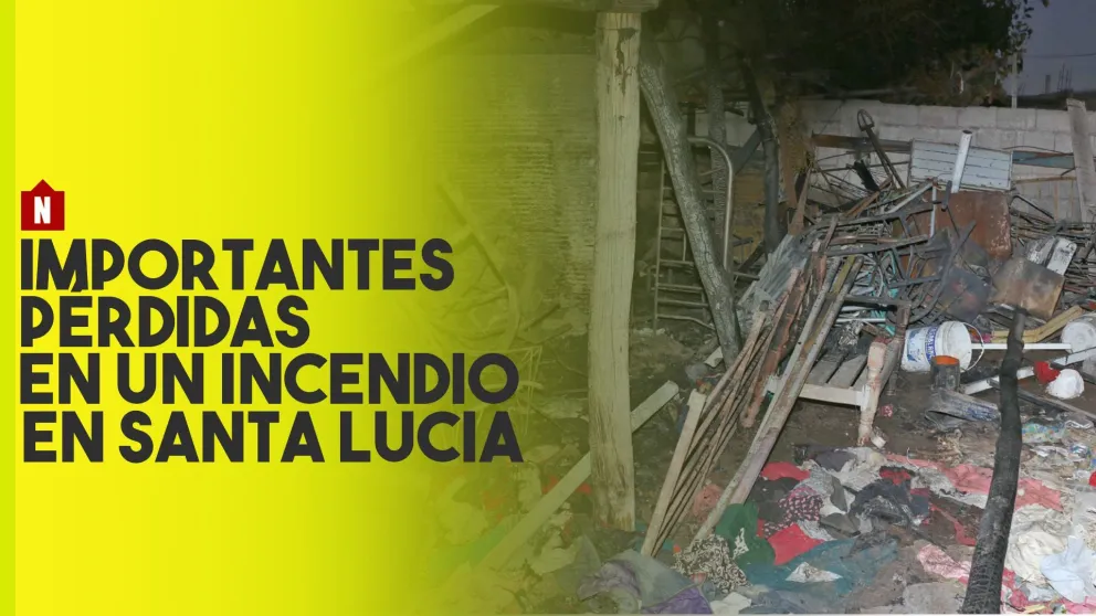 Se incendió el depósito de una casa en Santa Lucia
