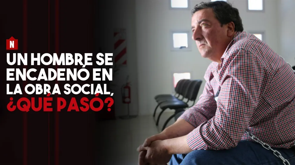 Un hombre se encadenó en la obra social, ¿qué pasó?
