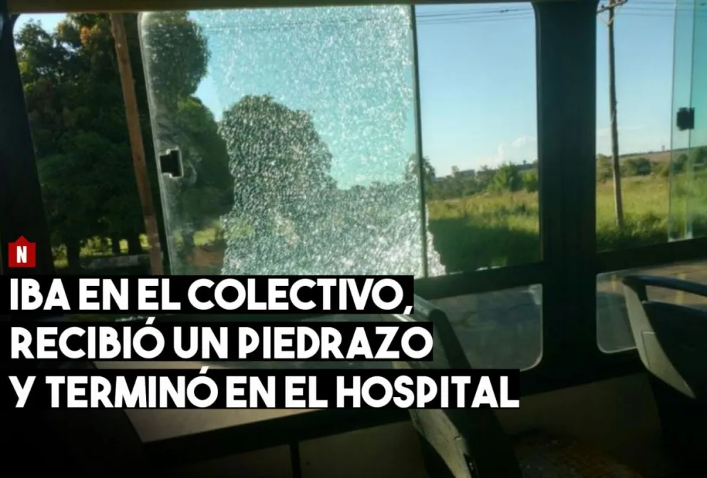 Joven con graves lesiones, luego de recibir un piedrazo en la nariz, iba en el colectivo