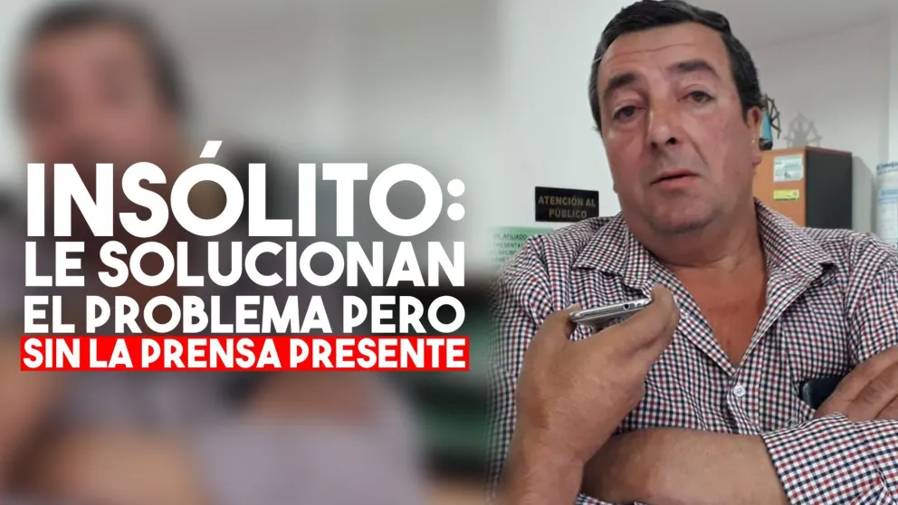 Insólito: le solucionan el problema pero sin los medios