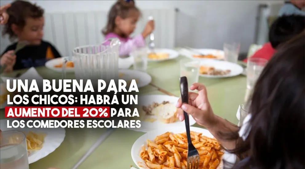 Escuelas albergues: 20% más para los comedores