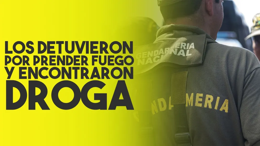 Los detuvieron por prender fuego y les encontraron droga