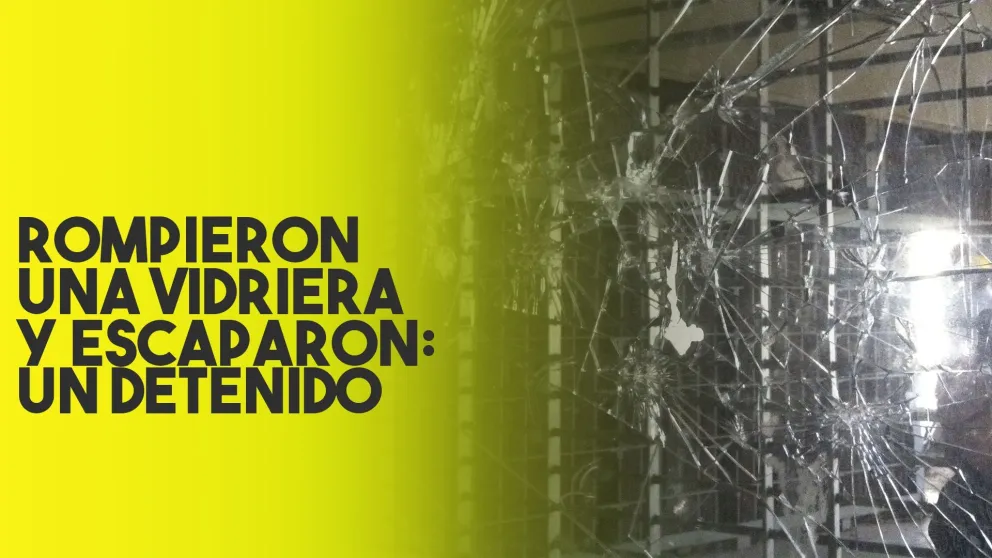 Rompieron una vidriera, los vieron y escaparon: hay un detenido