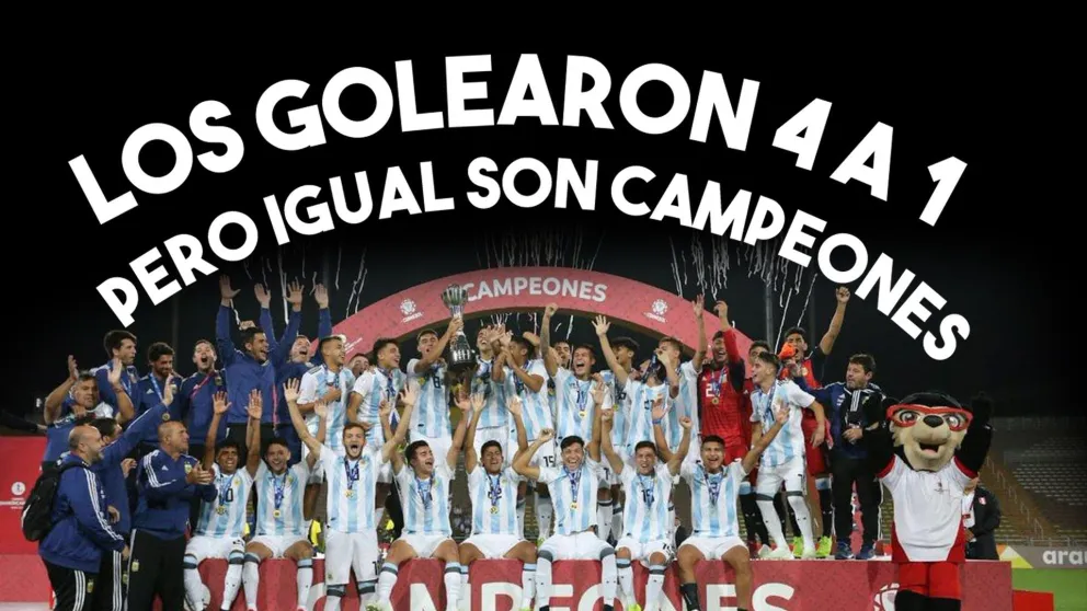 Argentina cayó por goleada pero se coronó campeón del Sudamericano Sub 17