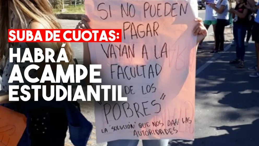 Los alumnos de la UCC harán un acampe si no tiene respuesta