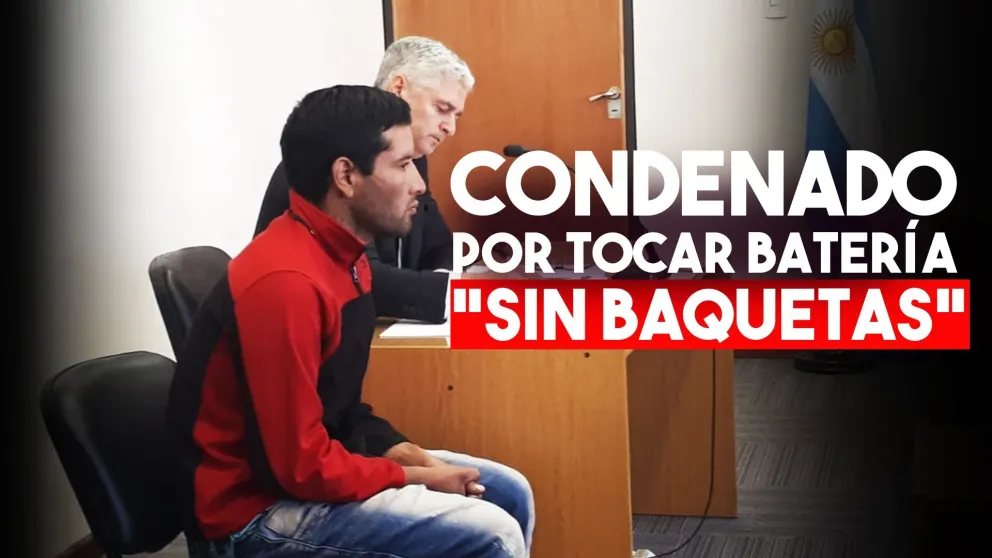 Condenado por tocar batería "sin baquetas"