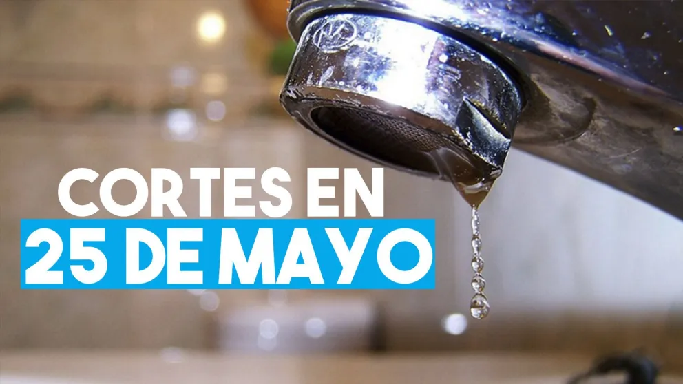 Habrá cortes de agua en 25 de Mayo