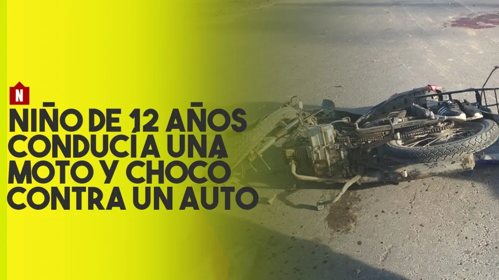 Fuerte choque entre un automóvil y una moto en Villa San Damián
