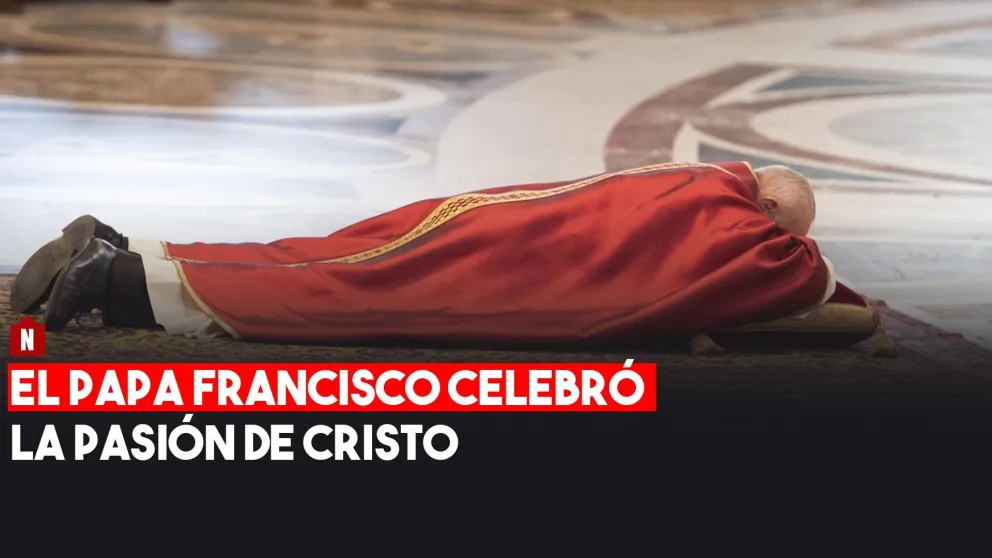 El papa Francisco celebró la pasión de Cristo