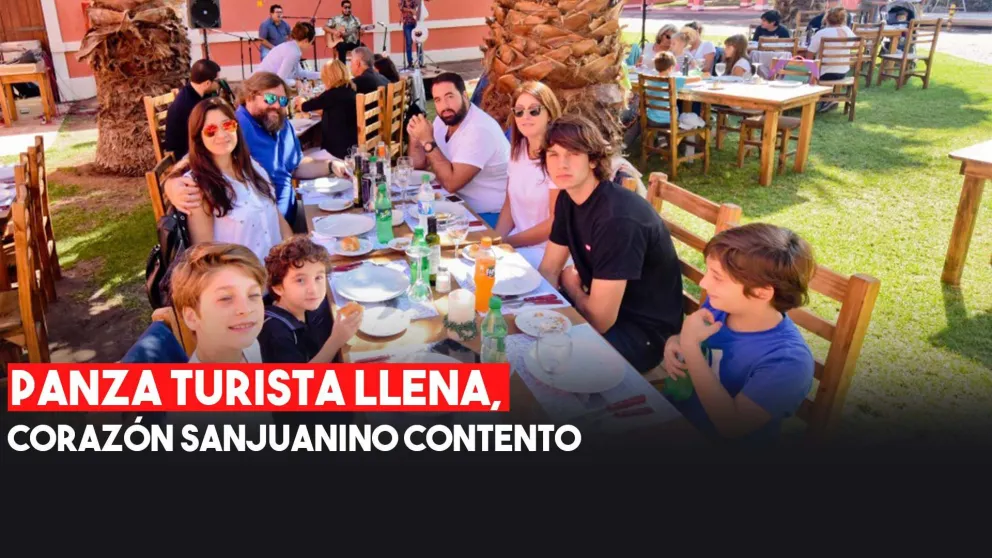 Panza turista llena, corazón sanjuanino contento