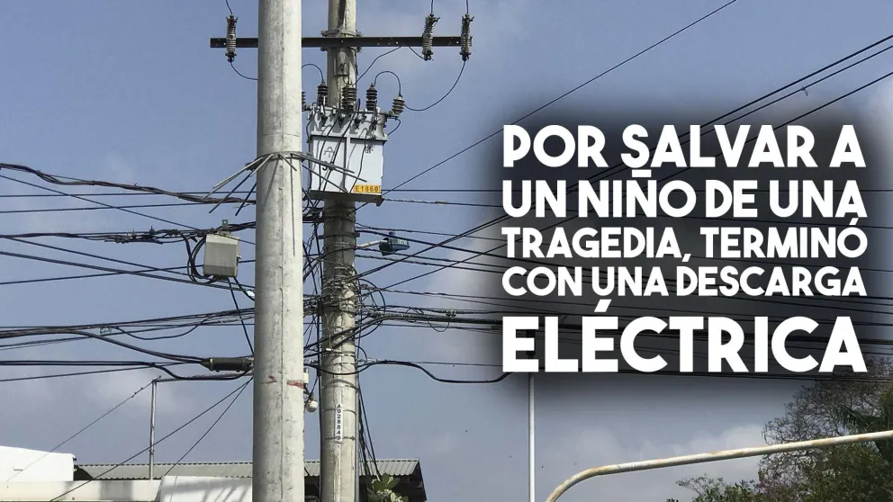 Salvó a un niño de la corriente eléctrica, pero terminó grave