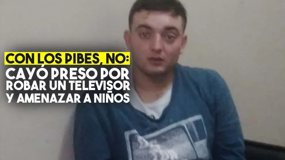 Robó un televisor y amenazó a dos niños: terminó preso