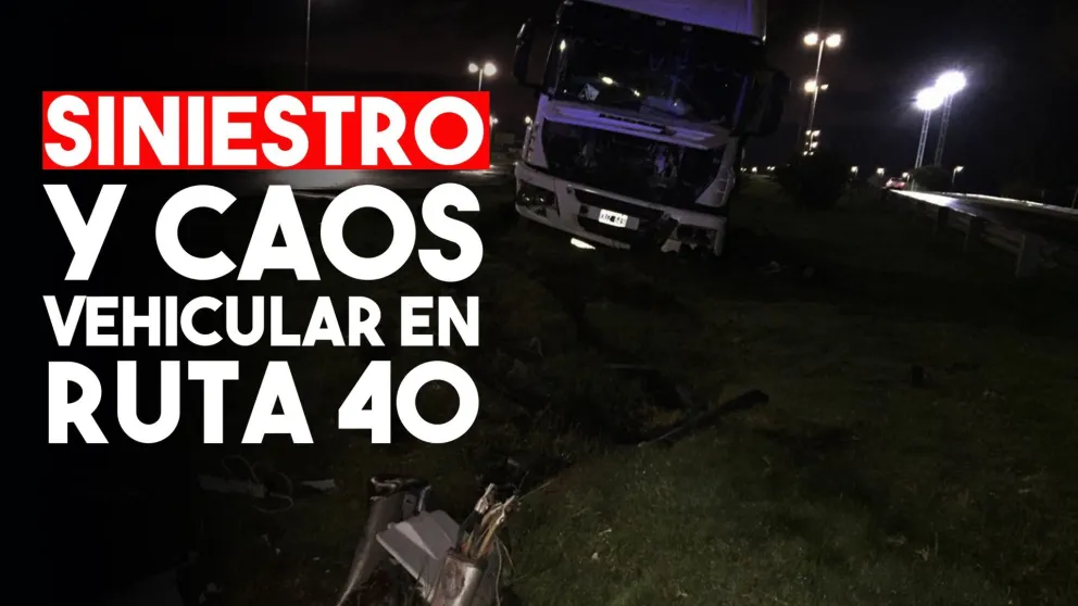 Un camión perdió el control y causó caos en la Ruta 40