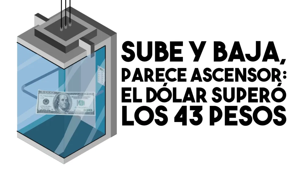 Sube y baja, parece ascensor: el dólar superó los 43 pesos