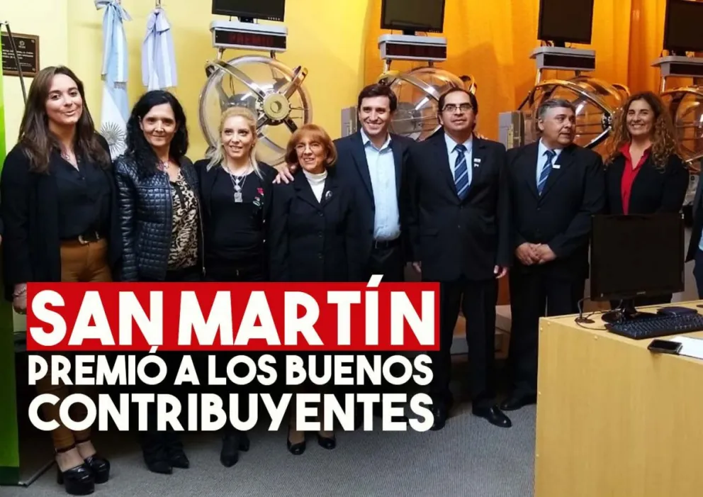 San Martín premió a los buenos contribuyentes