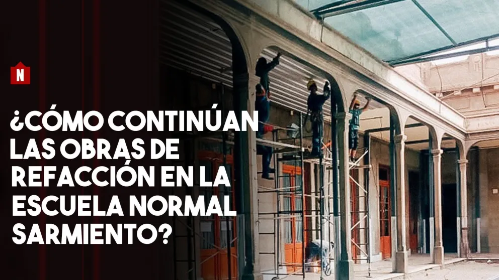 Avanzan las obras de refacción en la Escuela Normal Sarmiento