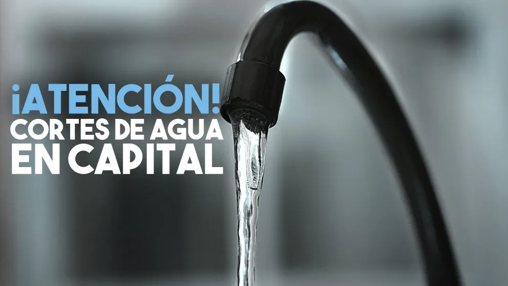 Nuevos cortes de agua potable en Capital