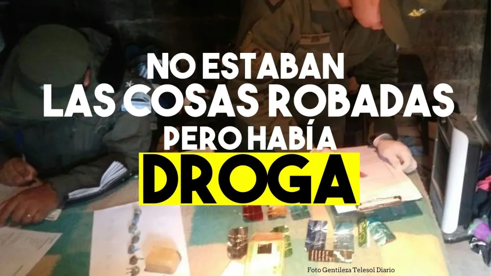 Iban por elementos robados y encontraron droga
