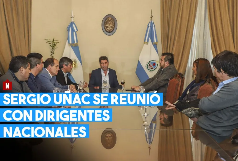 Sergio Uñac recibió la visita del secretario general de la Federación Nacional de Trabajadores de Obras Sanitarias