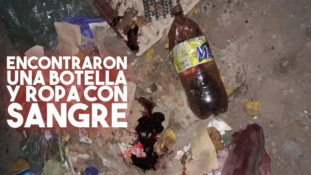 Encontraron una botella y ropa con sangre en Caucete