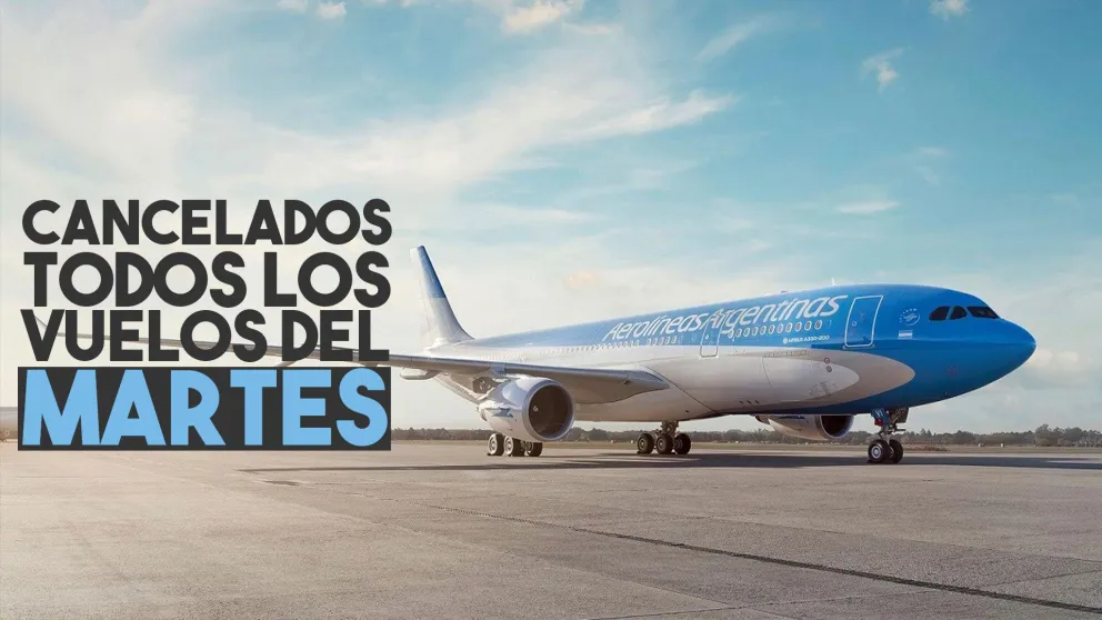 Aerolíneas Argentinas canceló sus vuelos del martes por el paro general