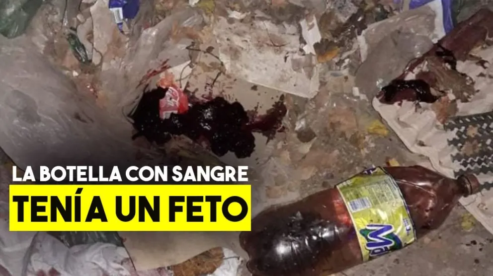 ¿Que tenía la botella con sangre hallada en Caucete?