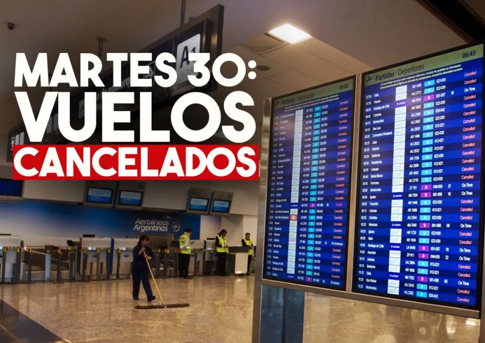 Aerolíneas Argentinas y Latam se adhirieron al paro y el martes no habrá vuelos