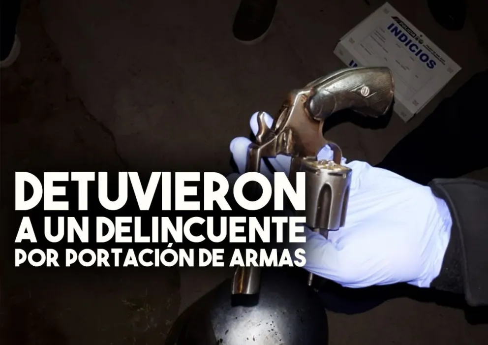 Un conocido delincuente fue detenido por portación de armas